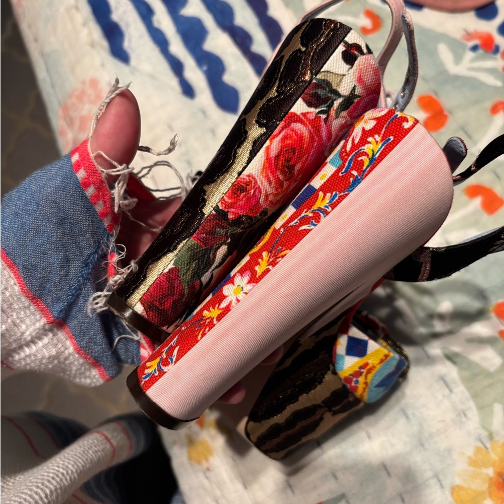Dolce & Gabbana Patchwork Floral Platform Heels 36 - Picture 12 of 17